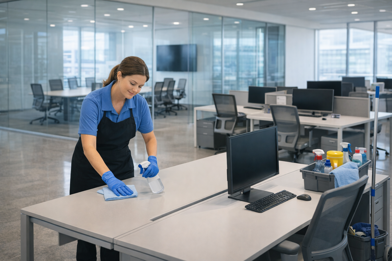 Commercial office cleaning