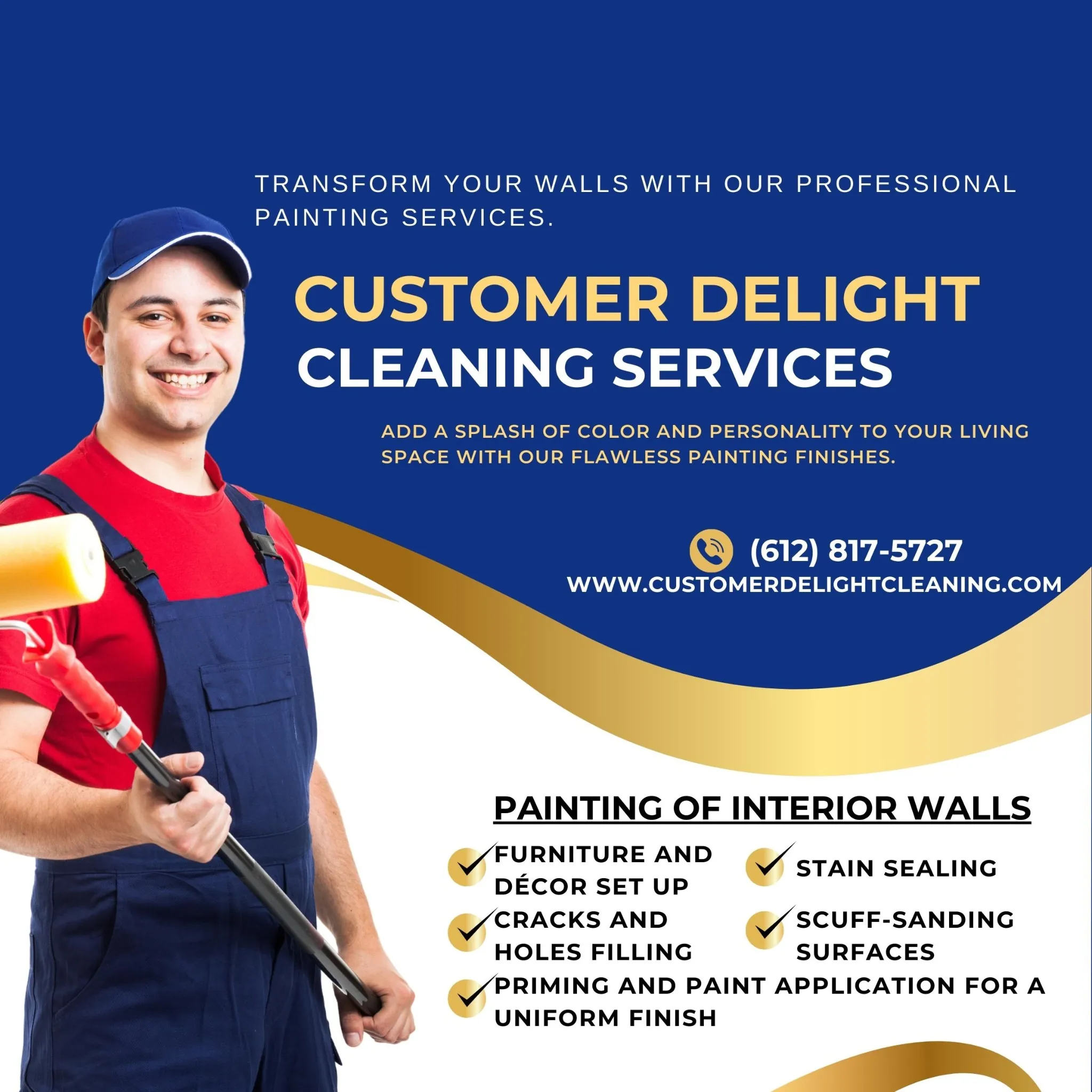 Painting of interior walls flyer