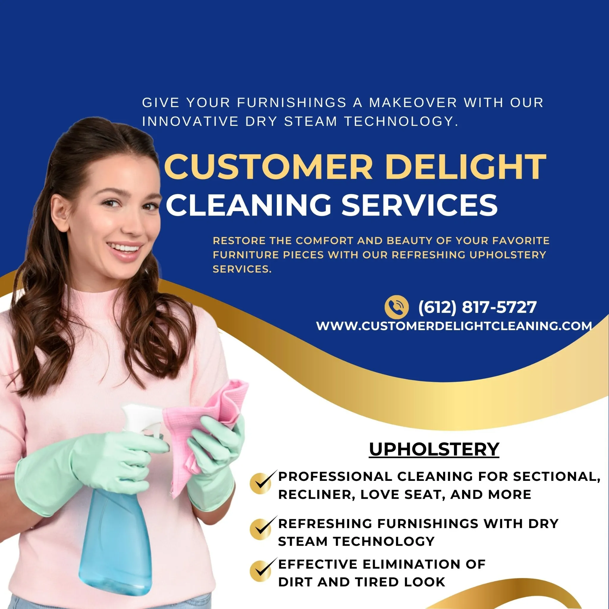 Upholstery cleaning flyer